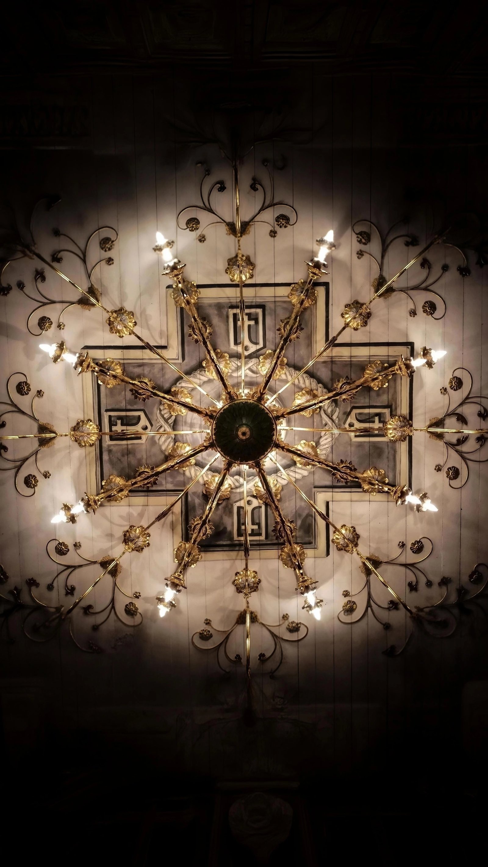 Artistic chandelier with intricate details