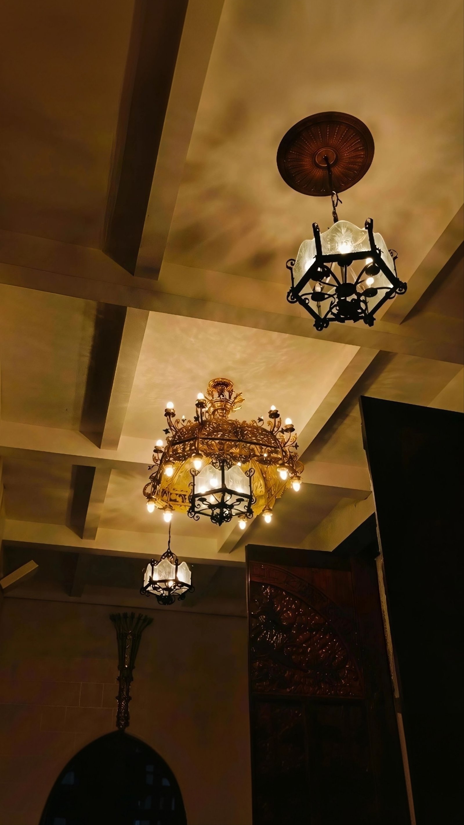 Handcrafted chandelier installation